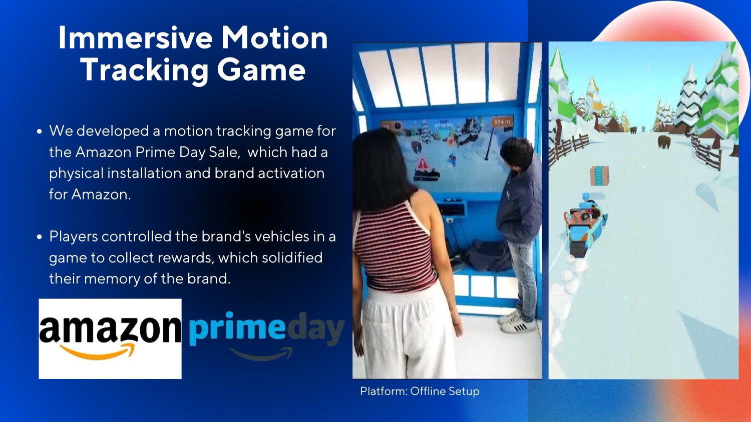 Amazon Prime Day motion tracking game installation